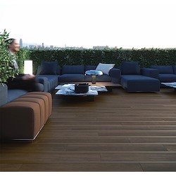 Pavimento cerâmico DECK BROWN 15X75CM