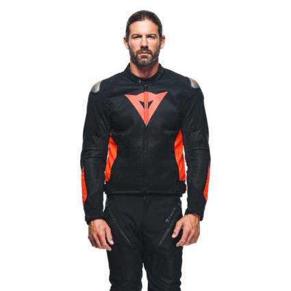 Dainese Jaqueta Energyca Air Tex 48 Black / Fluo Red