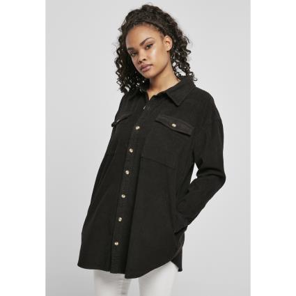 Urban Classics Camisa Longa De Veludo 2XL Black
