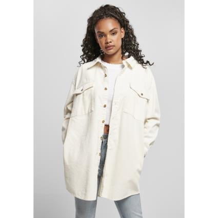 Urban Classics Camisa Longa De Veludo Cotelê Feminino Urban Classics L White