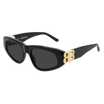 Balenciaga Óculos de sol para mulheres BB0095S 001 Acetato Black Gold