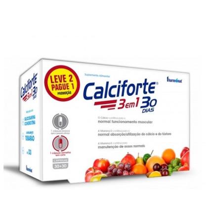 Calciforte 3 em 1 30+30 Cápsulas