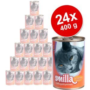 Smilla pedaços tenros de aves 24 x 400 g - Pack económico - Pack de experimentação misto