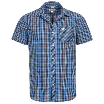 Lonsdale Camisa De Manga Curta Brixworth 2XL Blue / White / Black