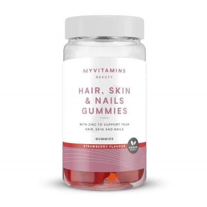 Gomas Para o Cabelo, Pele e Unhas - 60gummies - Strawberry (Vegan)