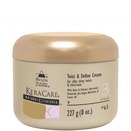 CREME DE DEFINIÇÃO E CARACÓIS DE TEXTURAS NATURAIS DA KERACARE (227 g)