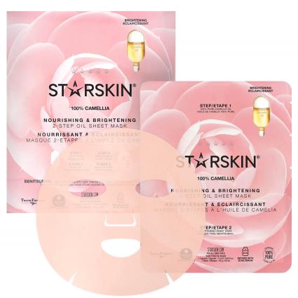 Máscara Facial de 2 Passos com Óleo 100% Camellia da STARSKIN - Nutritiva e Iluminadora