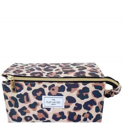 The Flat Lay Co. Open Flat Box Bag - Leopard Print