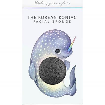 Caixa para Esponja Konjac e Gancho Mythical Narwhal da The Konjac Sponge Company - Bamboo Charcoal 30 g