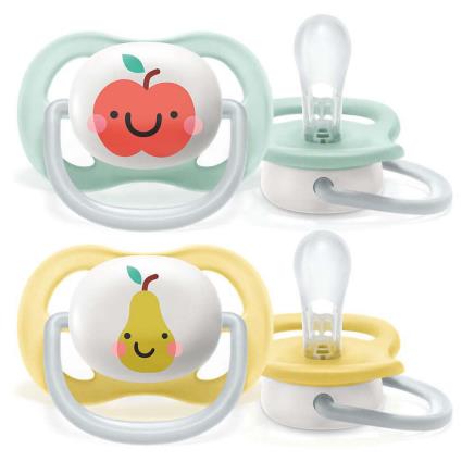 Philips Avent Chupetas Ultra Air X2 0-6 Months Apple / Pear