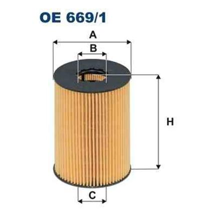 Filtro de óleo filtron oe669/1