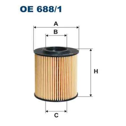 Filtro de óleo filtron oe688/1