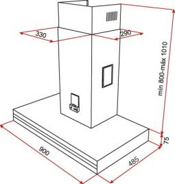 TEKA - Chaminé DPL 90 i-hood