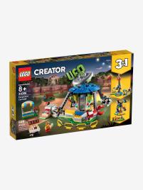 31095 Carrossel da Feira de Diversões, Lego Creator amarelo medio liso com motivo