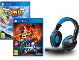 Jogo PS4 Sonic Forces + Team Sonic R + Auscultadores PS4