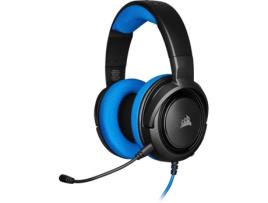 Auscultadores Gaming com Fios CORSAIR Hs35 (PS4 / PC / Xbox One  - Microfone - Azul)