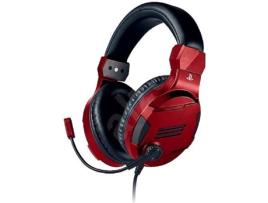 Auscultadores Gaming com fio BIGBEN V3 (PS4 - Microfone - Vermelho)