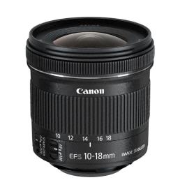 Objetiva  EF-S 10-18MM 4.5-5.6 IS STM (Encaixe:  EF-S - Abertura: f22-29 - f/4.5-5.6)