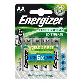 Pilhas Recarregáveis Energizer Accu Recharge Extreme 2300 AA BP4 AA HR6 2300 mAh