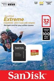 Cartão de Memória Extreme Micro SDHC 32GB + Adaptador - SANDISK