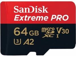 Cartão de Memória SANDISK Micro SDXC Extreme Pro 64 GB