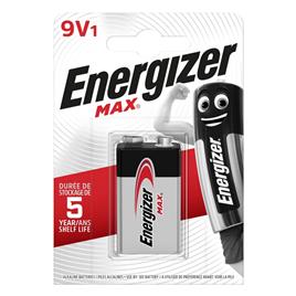 Energizer Max, Pilha Alcalina, Não Recarregável, 9 V