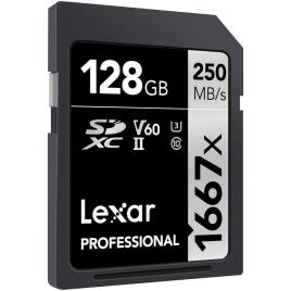 Lexar Cartão Memória Professional 1667x Sd Class 3 128gb One Size Black