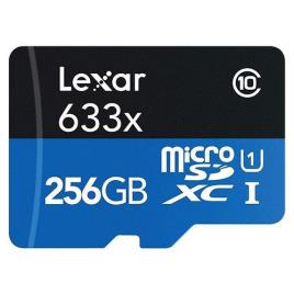 Cartão Memória MicroSDXC Lexar LSDMI256-633X V30 633x - 256GB