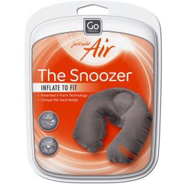 DESIGN GO Almofada de Viagem Insuflável Snoozer, Cinzento