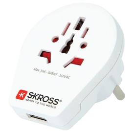 1.500260 Tipo F Branco adaptador de energia