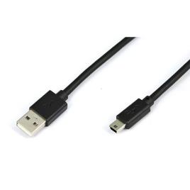Cabo USB Temium para Mini USB - 1,8m - Preto