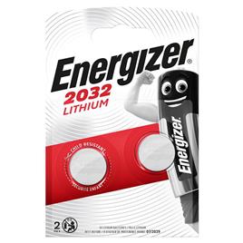 Energizer Pilha Tipo Botão CR2032, 3 V, Embalagem 2 Unidades