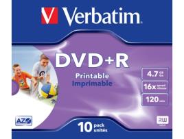 DVD+R VERBATIM 16X PRINTABLE 10UN