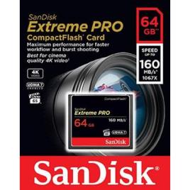 Sandisk cartao EXTREME PRO CF 64GB 160MB seg