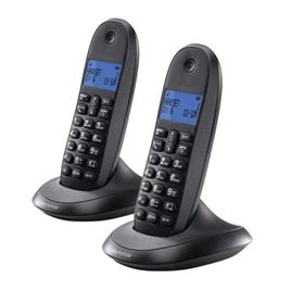 Telefone sem fios Motorola C1002 DECT (2 pcs) Preto