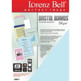 LORENZ BELL Cartolina A4, 210 x 297 mm, 250 g/m², Azul, 50 Unidades