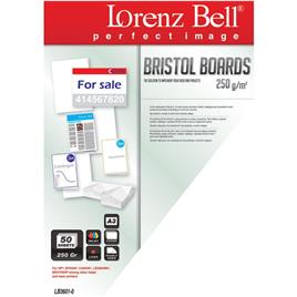 LORENZ BELL Cartolina A3, 297 x 420 mm, 250 g/m², Branco, 50 Unidades