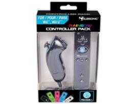 Pack Comandos SUBSONIC Wii / Wii U Rainbow Preto (Wireless)