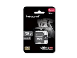 Cartão de Memória MicroSD INTEGRAL UltimaPro (64 GB - 90 MB/s - Class10)