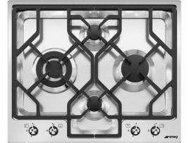 Placa de Gás SMEG PGF64-4 (Gás Natural - 62 cm - Inox)