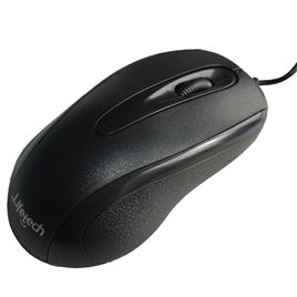 LIFETECH Rato Ótico Basic, USB, 800-1200-1600 DPI, Preto