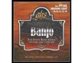 Jogo de Cordas Banjo GHS PF145 (Aço - Calibre: .010 -. 012 - .013 - .022 - .010)