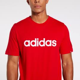 T-shirt adidas Linear Logo - Vermelho - T-shirt Homem tamanho XL