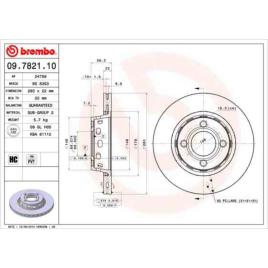 Discos travão (2) brembo 09.7821.10