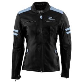 Rusty Stitches Casaco Joyce 44 Black / Baby Blue