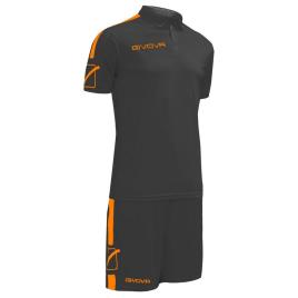 Givova Conjunto Play XL Black / Fluor Orange