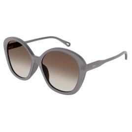 Chloe Sunglasses Óculos de sol para mulheres CH0081S 001 55 Bio Acetate Grey Brown