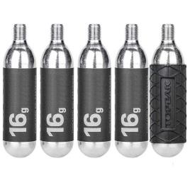 Topeak Co Rosqueado 16g 2 Cartuchos 5 Unidades 16 g Black / Silver