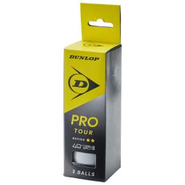 Dunlop Bolas De Tênis De Mesa 40+ Pro Tour 3 Balls White