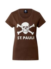 FC St. Pauli Camisa 'Totenkopf'  castanho / branco